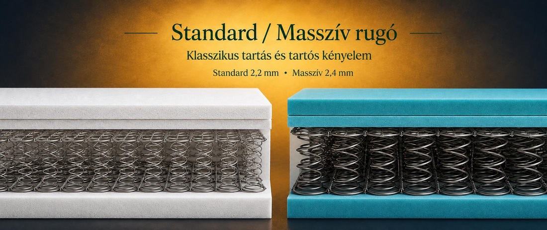 Standard / Masszív Bonnell rugó: klasszikus tartás, kétféle terhelhetőség