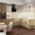 Emma konyha - Catalonia Yellow, White Supermatte