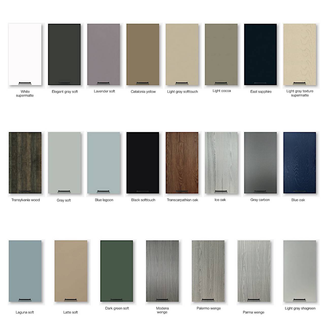Sebastian konyha - Dark Green Soft, Light Gray Shagreen