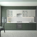 Grace konyha - Dark Green Soft, Light Gray Shagreen