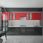 Grace konyha - Black Galaxy Gloss, Red Pearl Gloss