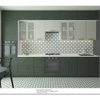 Grace konyha - Dark Green Soft, Light Gray Shagreen