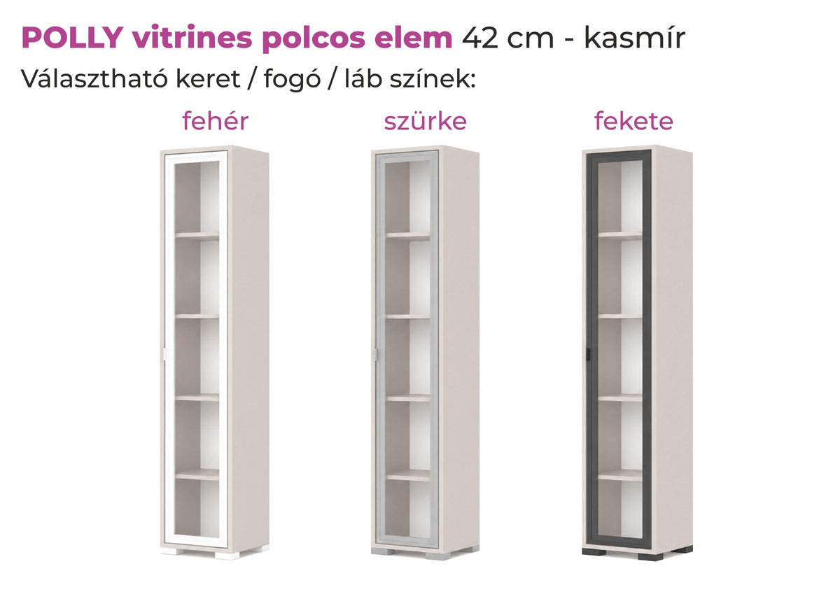 Polina vitrines polcos elem