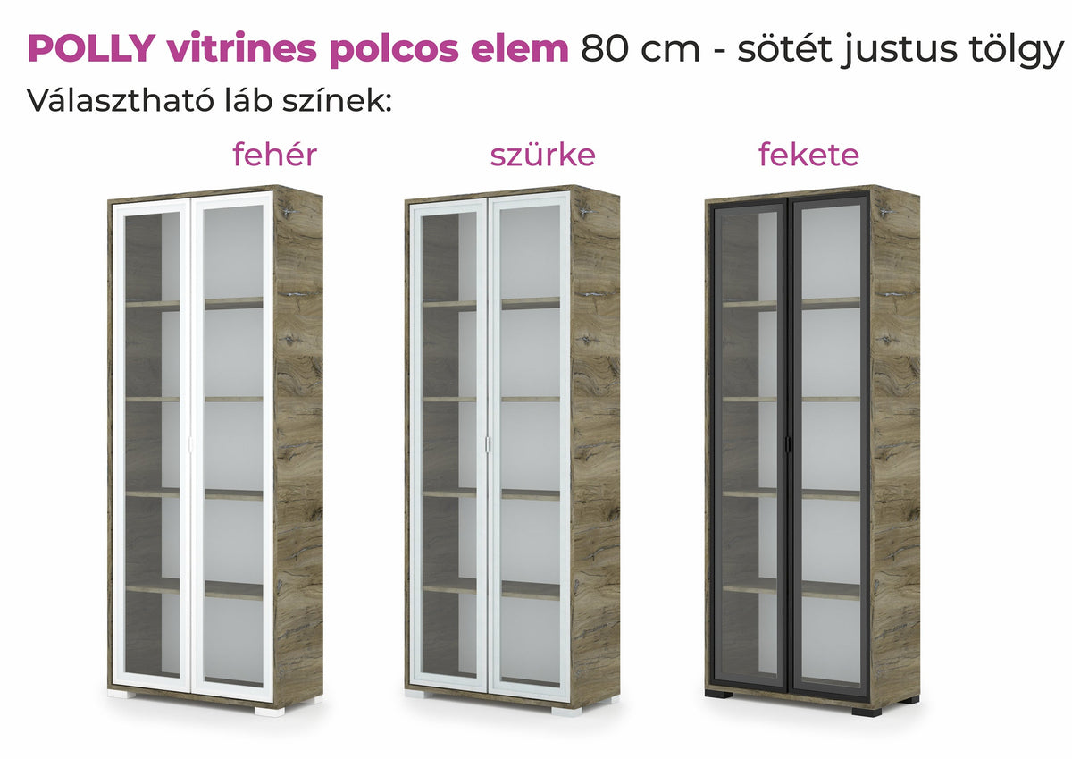 Polina vitrines polcos elem