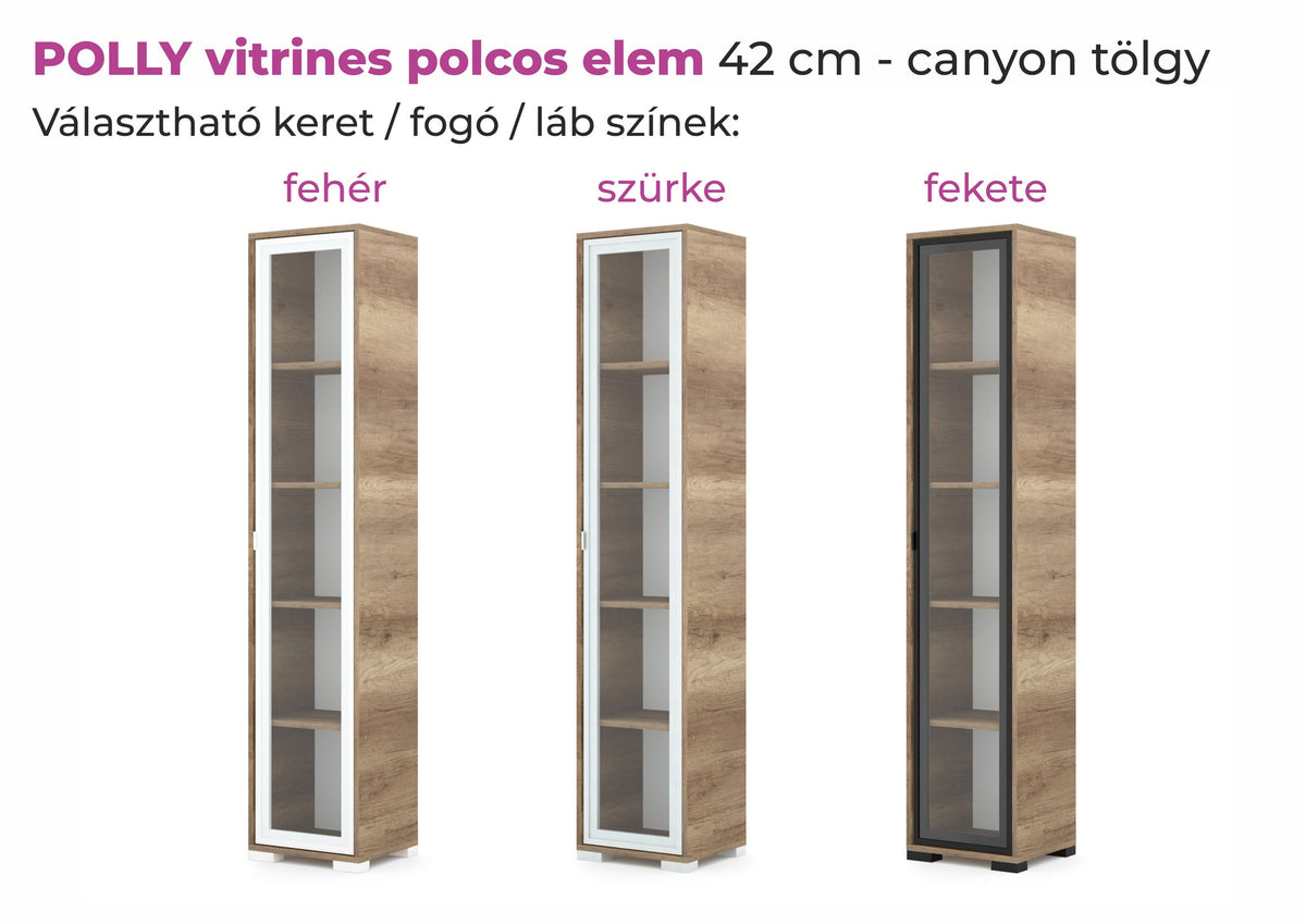 Polina vitrines polcos elem