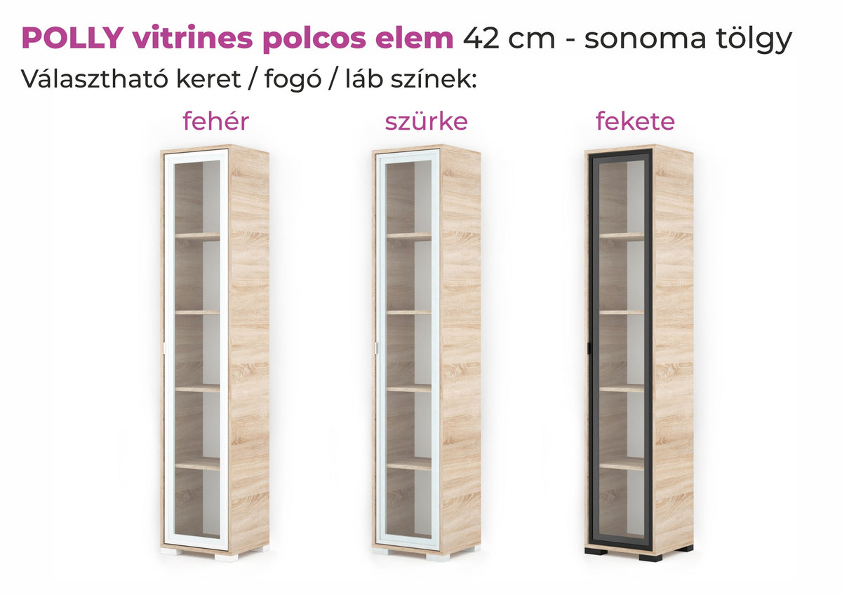 Polina vitrines polcos elem