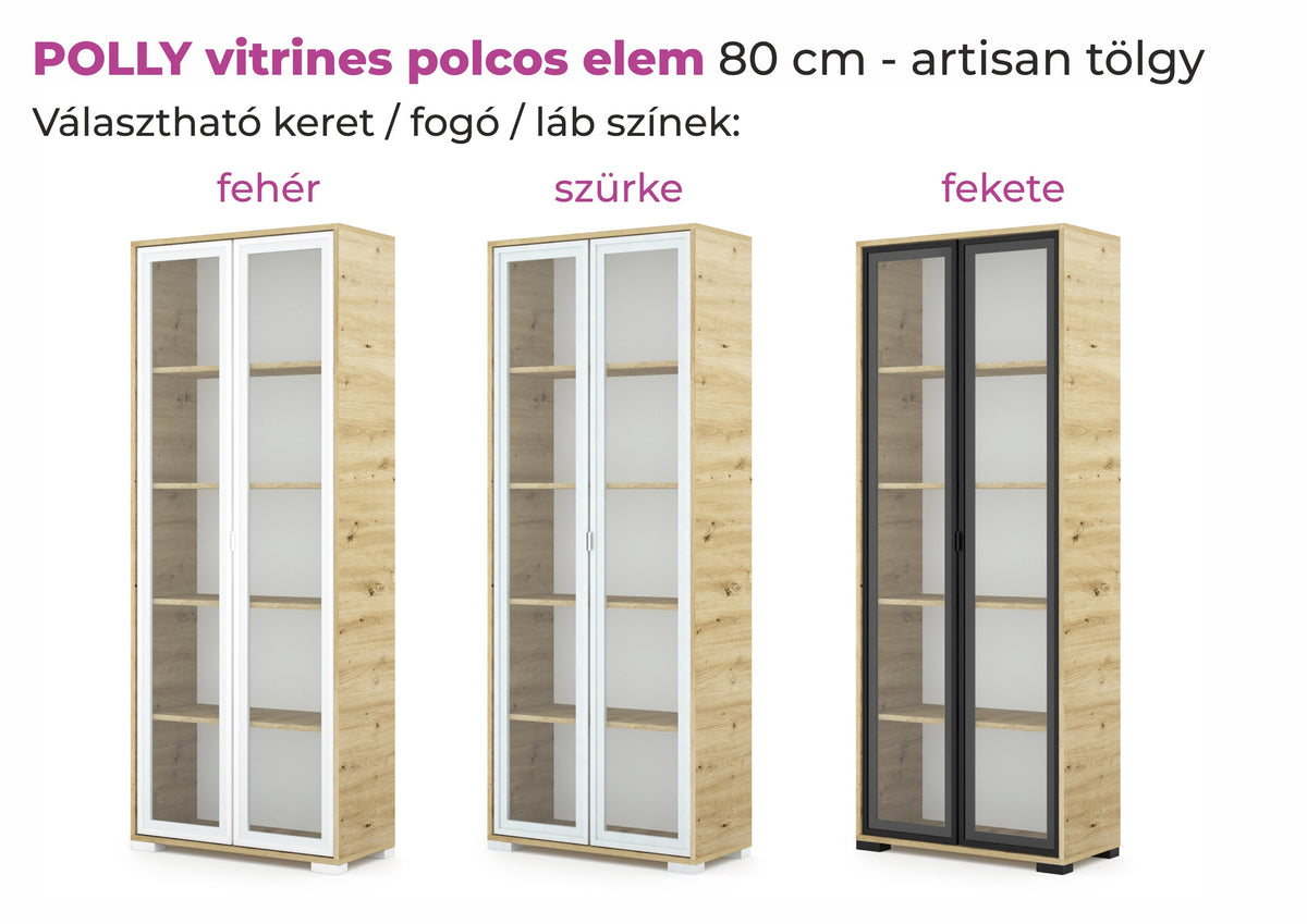 Polina vitrines polcos elem