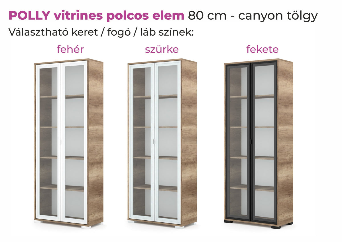 Polina vitrines polcos elem