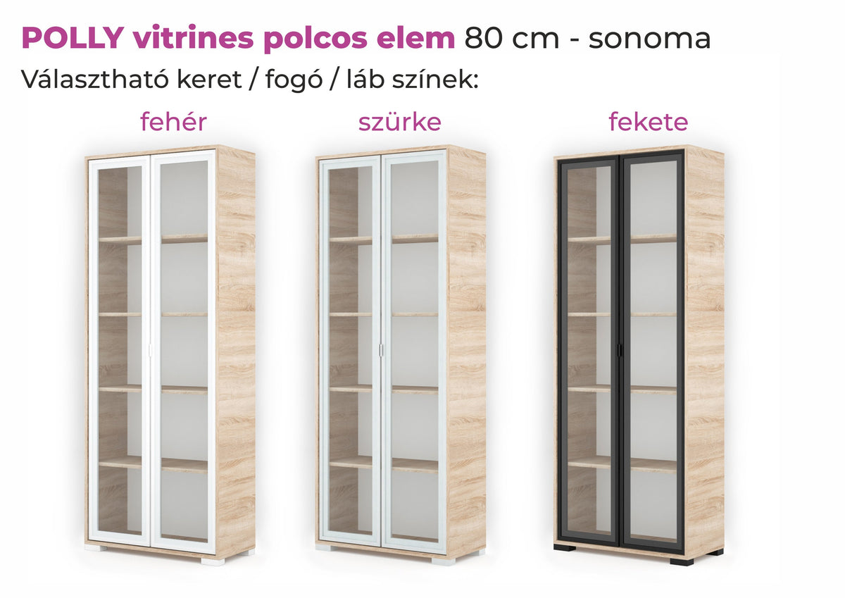 Polina vitrines polcos elem