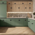 Gina konyhabútor - Royal - tölgy, Smoky green