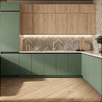 Gina konyhabútor - Royal - tölgy, Smoky green